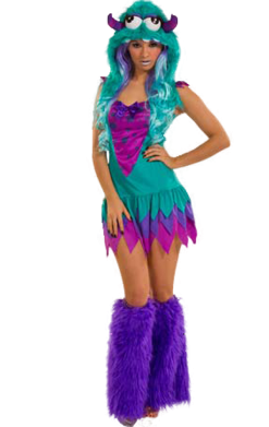 GENERIC Womens Fuzzy Frankie Monster Costume