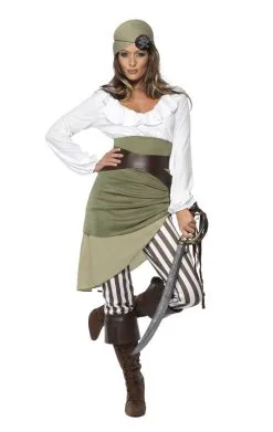 Smiffys Womens Shipmate Pirate Sweetie Costume