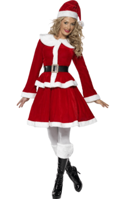 Smiffys Womens Miss Santa Costume