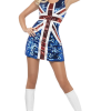 Smiffys Womens Sequin Union Jack Costume