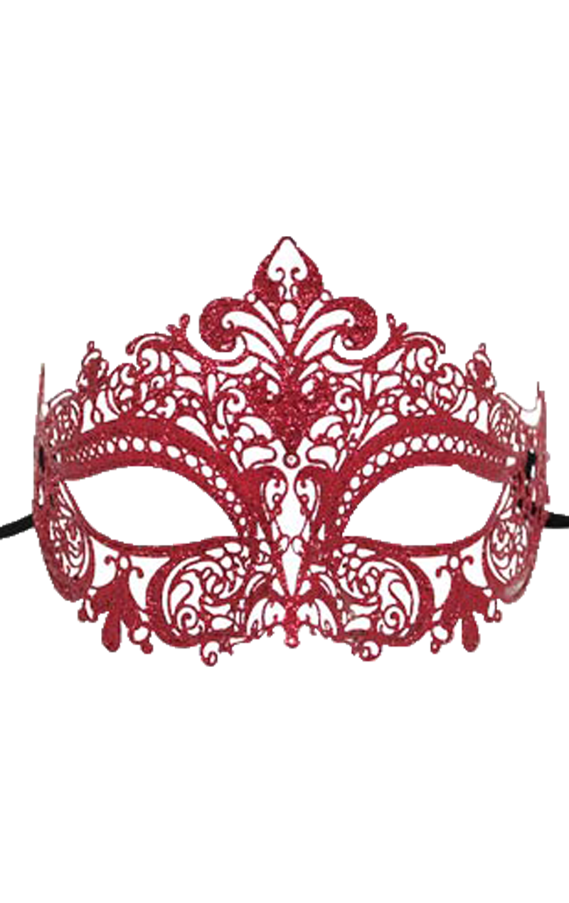 GENERIC Red Metal Masquerade Facepiece Accessory 1 GENERIC Red Metal Masquerade Facepiece Accessory