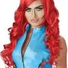 GENERIC Adult Pop Art Red Superhero Wig