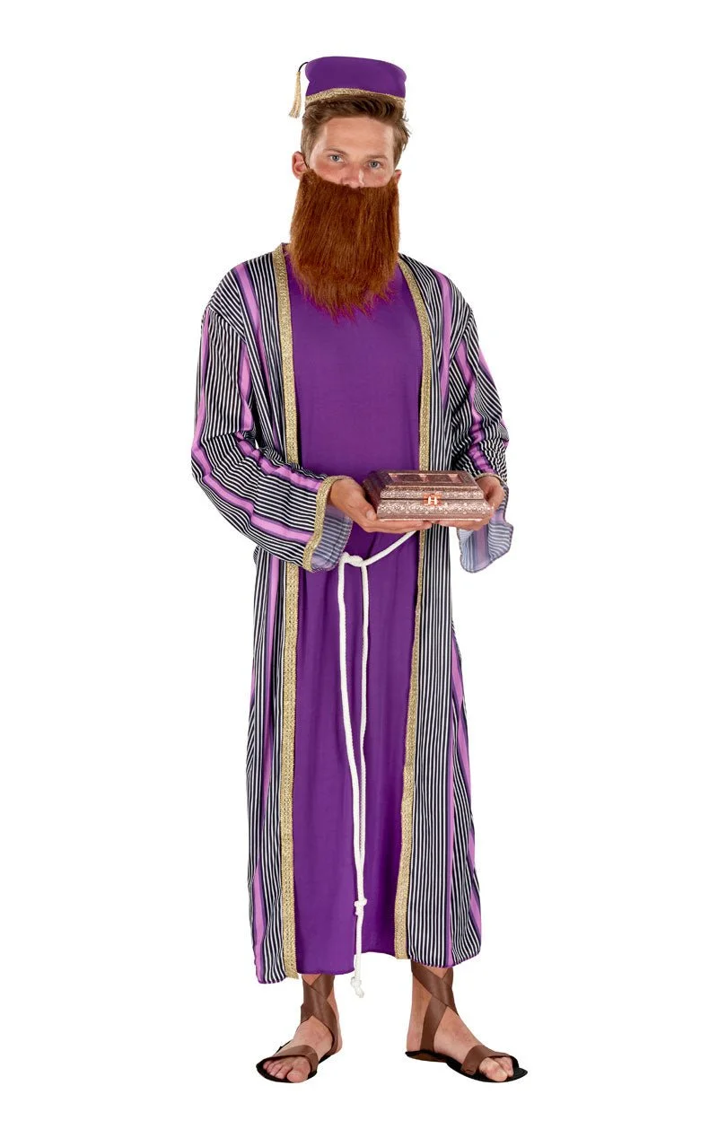 GENERIC Adult Three Wise Men Purple Costume With Fez Hat 1 GENERIC Adult Three Wise Men Purple Costume With Fez Hat