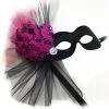 GENERIC Black & Fuchsia Masquerade Facepiece