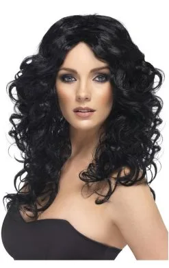 Smiffys Black Glamour Wig