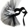 GENERIC Black & White Masquerade Facepiece