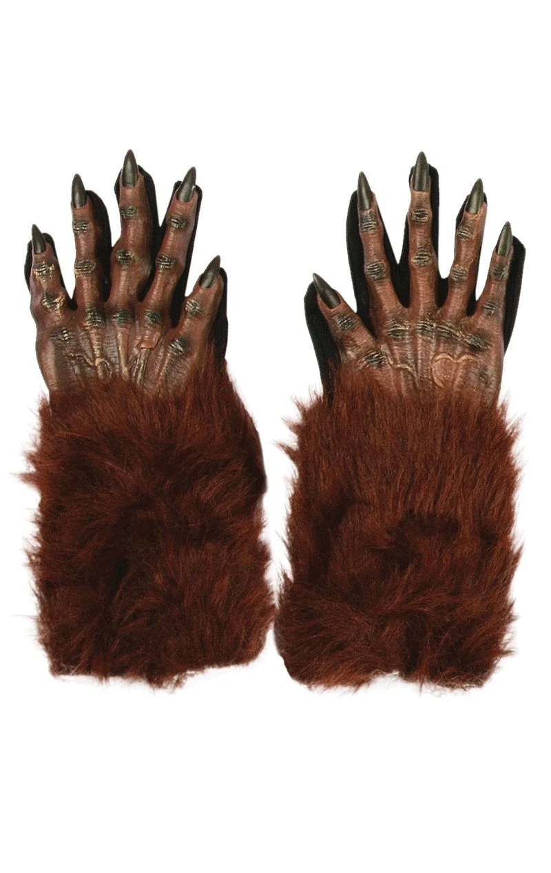 Brown Werewolf Gloves Accessory 1 Brown Werewolf Gloves Accessory