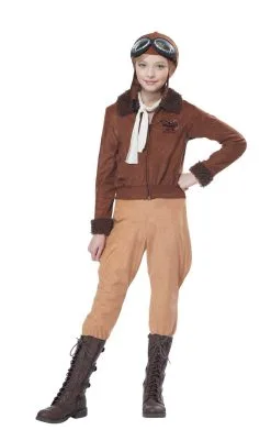 GENERIC Kids Amelia Earhart Aviator Costume