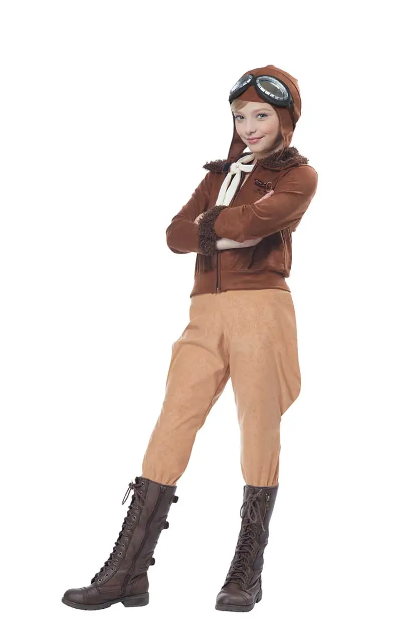 GENERIC Kids Amelia Earhart Aviator Costume 2 GENERIC Kids Amelia Earhart Aviator Costume - Image 2