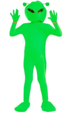 GENERIC Kids Green Alien Costume