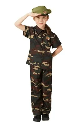 Kids Military Soldier Costume