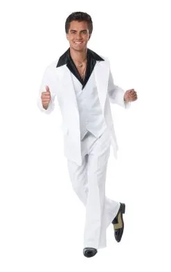 GENERIC Mens 70s Era Disco Suit Costume