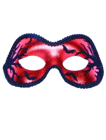 GENERIC Red Masquerade Facepiece With Bats Accessory 1 GENERIC Red Masquerade Facepiece With Bats Accessory