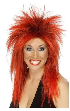 Smiffys Red Punk Wig