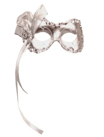 GENERIC Silver Masquerade Facepiece 1 GENERIC Silver Masquerade Facepiece