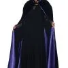 Adult Velvet Reversible Purple Cape