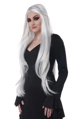 GENERIC Womens White Extra Long Cosplay Wig